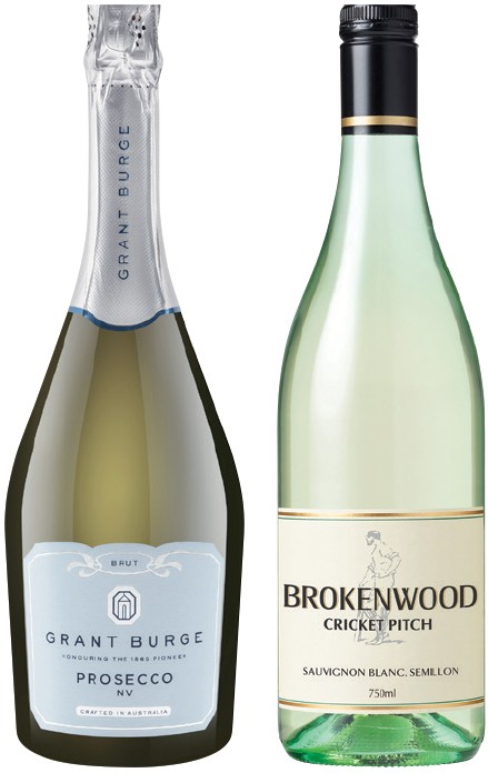 Grant Burge Prosecco or Brokenwood Cricket Pitch 750mL Varieties