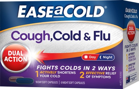 Ease a Cold Cough, Cold & Flu Dual Action Day & Night Soft Capsules 24 Pack***