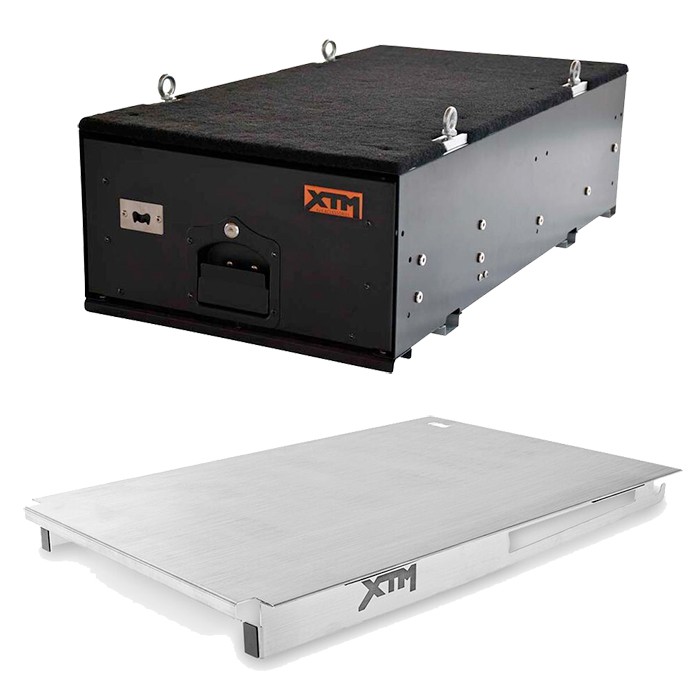 XTM Fixed Top Modular Drawer & Stainless Steel Drawer Table