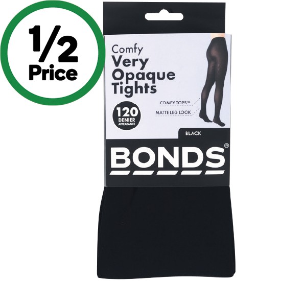 Bonds Comfy Tops Very Opaque Tights Black Pk 1