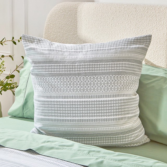 Tasman Jacquard European Pillowcase by Habitat