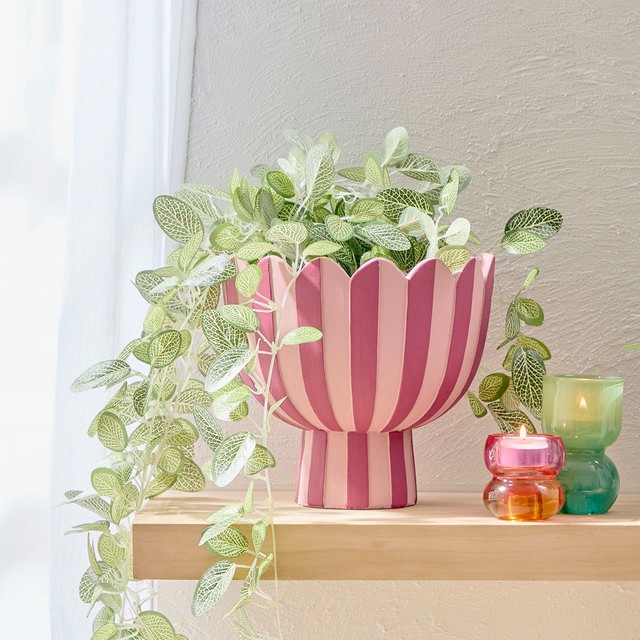 Lucy Stripe Footed Planter by M.U.S.E.