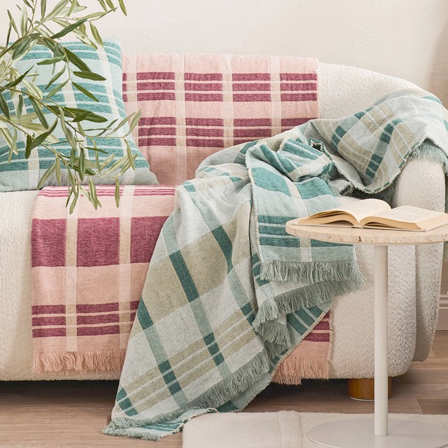 Esme Check Chenille Reversible Throw by M.U.S.E.