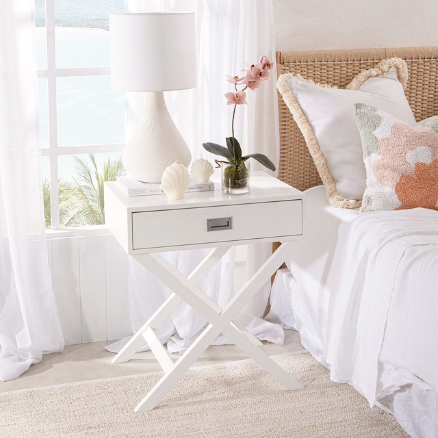 Braxton White Bedside Table by Habitat