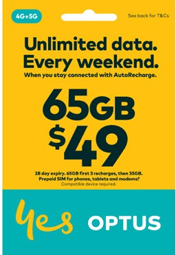 Optus $49 Prepaid SIM