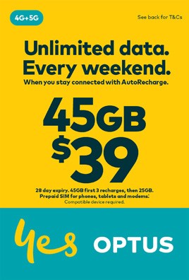 Optus $39 Prepaid SIM Starter Kit