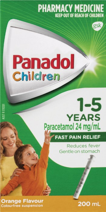 Panadol Children 1 - 5 Years Orange Flavour 200mL^
