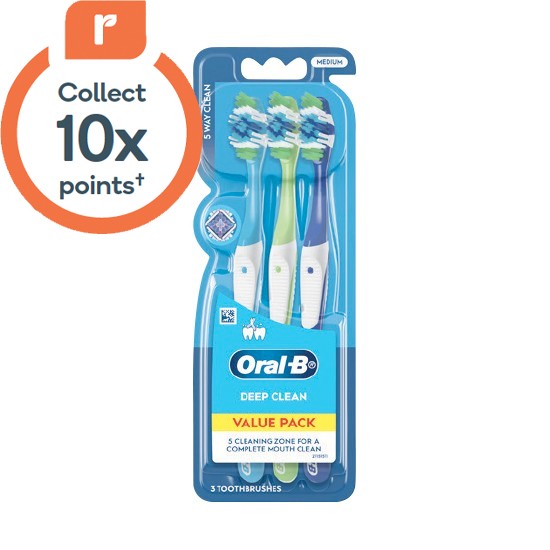 Oral-B 5-Way Clean Toothbrush Pk 3