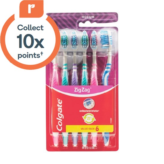 Colgate Zig Zag Toothbrush Pk 6