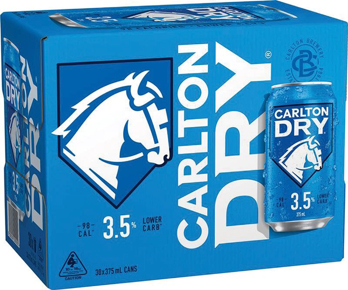 Carlton Dry 3.5% 30 Can Block