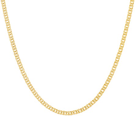 9ct Gold 45cm Solid Double Curb Chain