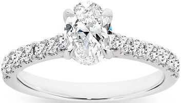 Alora 14ct White Gold 1 1/2 Carats TW Lab Grown Diamond Ring