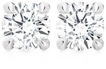 Alora 14ct White Gold 1/2 Carat TW Lab Grown Diamond 4 Claw Stud Earrings