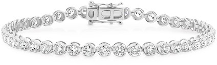 Alora 9ct White Gold 3 Carats TW Lab Grown Diamond Tennis Bracelet
