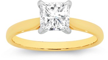 Alora 14ct Gold 1 1/2 Carat Lab Grown Solitaire Diamond Ring
