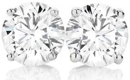 9ct White Gold Diamond Stud Earrings