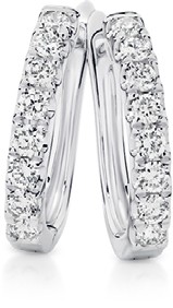 9ct White Gold Diamond Huggie Earrings