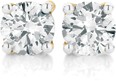 9ct Yellow Gold Diamond Stud Earrings