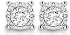 9ct Yellow Gold Diamond Stud Earrings