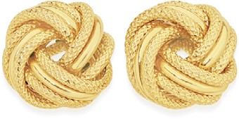 9ct Gold 10mm Knot Stud Earrings