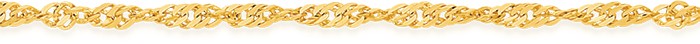 9ct Gold 45cm Solid Singapore Chain