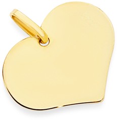 9ct Gold Heart Disc Pendant
