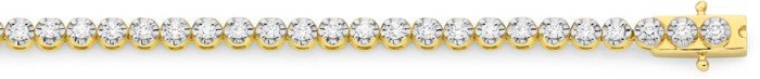Alora 9ct Gold 1 Carat TW Lab Grown Diamond Tennis Bracelet