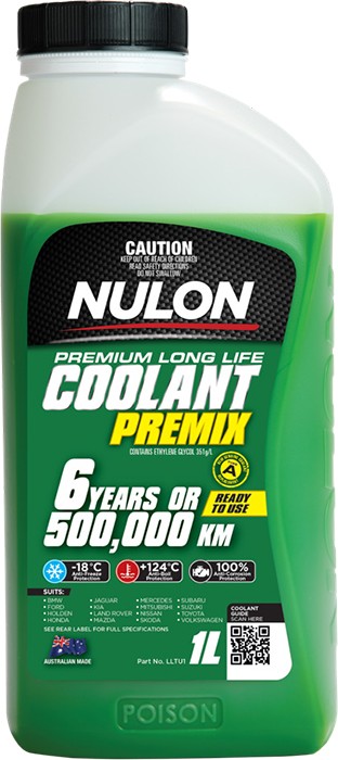 Nulon Coolant Long Life Premix Green 1L