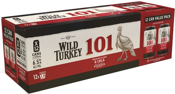 Wild Turkey 101 6.5% 12 Pack*