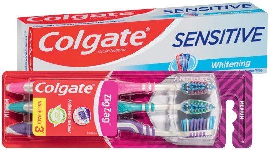 Colgate Sensitive Toothpaste 110g, Optic White 140g or Toothbrush 2‑3 Pack Selected Varieties**