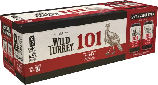 Wild Turkey 101 6.5% 12 Pack*