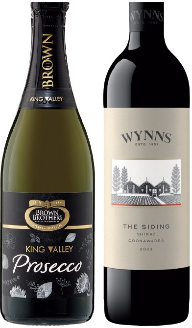 Brown Brothers Prosecco or Wynns The Siding Coonawarra 750mL Varieties