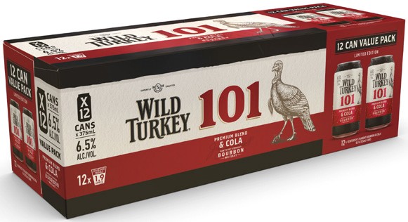 Wild Turkey 101 6.5% 12 Pack*