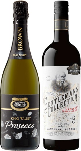 Brown Brothers Prosecco or Lindemans Gentleman’s Collection 750mL Varieties