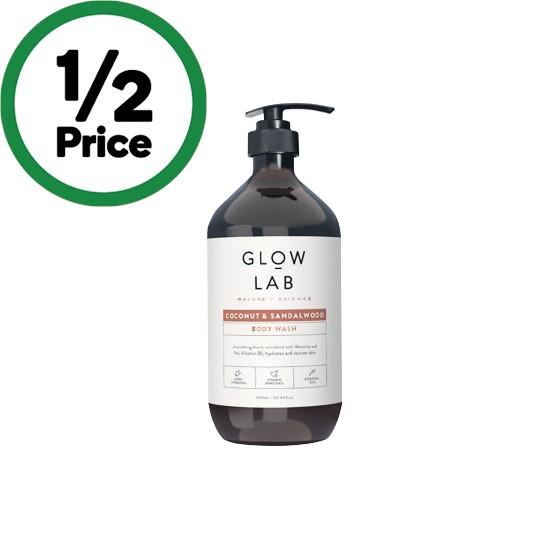 Glow Lab Body Wash or Hand Wash Refill 900ml