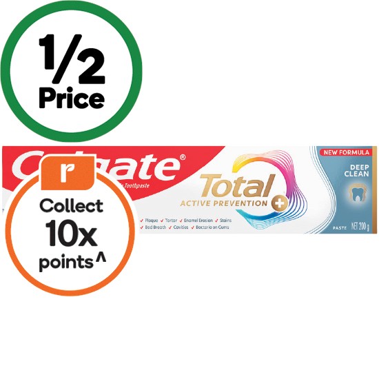 Colgate Total Active Prevention Deep Clean Toothpaste 200g