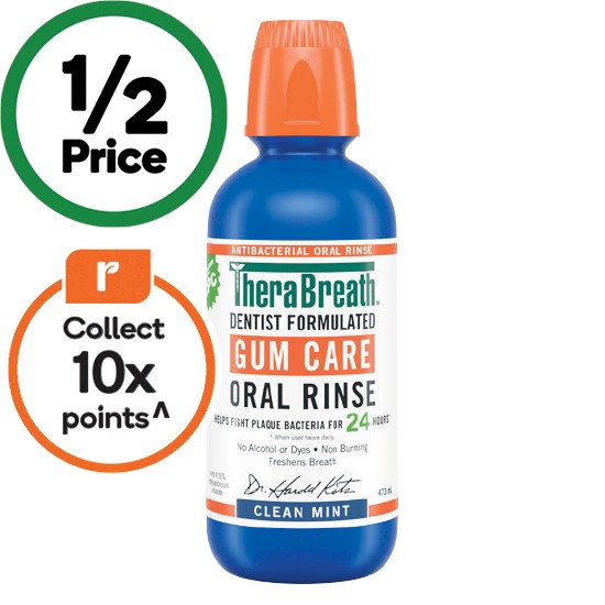 TheraBreath Gum Care Oral Rinse Clean Mint 473ml