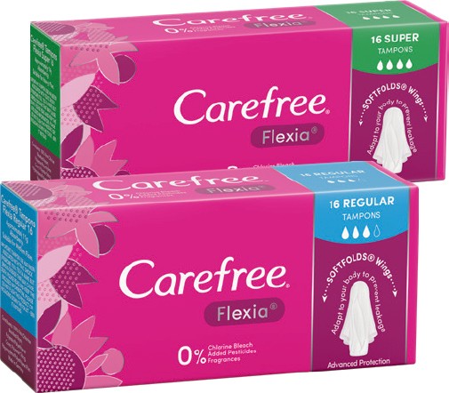 Carefree Flexia Tampons 16 Pack Selected Varieties*