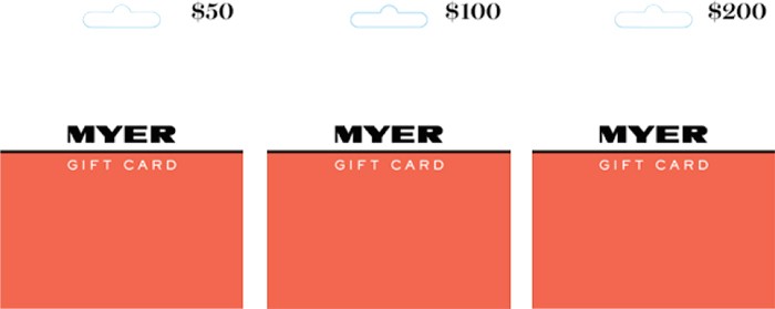 10% Bonus Value When you Purchase Myer Gift Cards