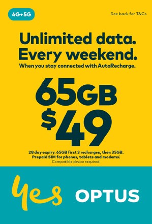 Optus $49 Prepaid SIM Starter Kit