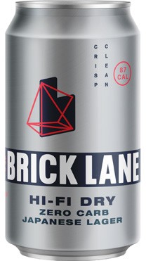 Brick Lane Hi-Fi Dry Japanese No Carb Lager Cans 24x355mL