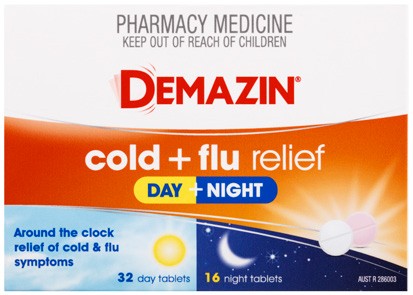 Demazin Cold + Flu Relief Day + Night 48 Tablets