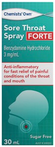 Chemists’ Own Sore Throat Spray Forte 30mL