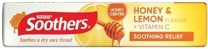 Soothers Throat Lozenges Honey & Lemon 10 Pack