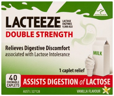 Lacteeze Double Strength 40 Chewable Caplets