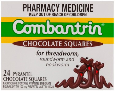 Combantrin Worm Treatment 24 Chocolate Squares
