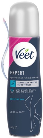 Veet Expert Spray On Hair Removal Cream Sensitive 150g