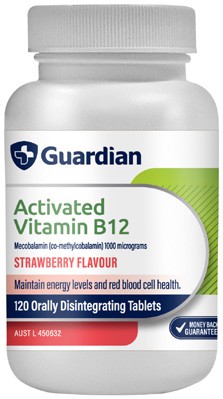 Guardian Activated Vitamin B12 120 Tablets