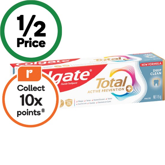 Colgate Total Active Prevention Deep Clean Toothpaste 115g