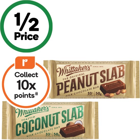 Whittaker’s Slab 45-50g